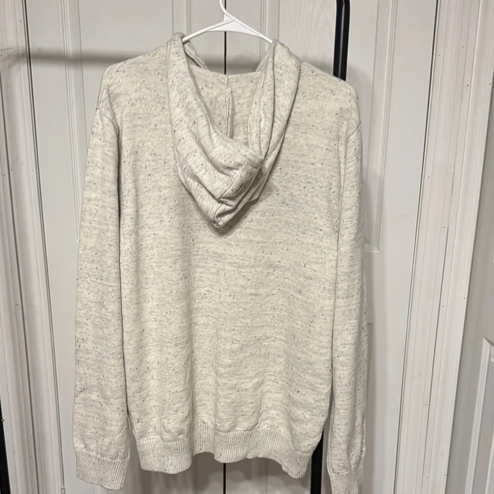Goodfellow & Co Men’s Hoodie XL Cotton Light Gray Speckled Knit Pullover, NWT